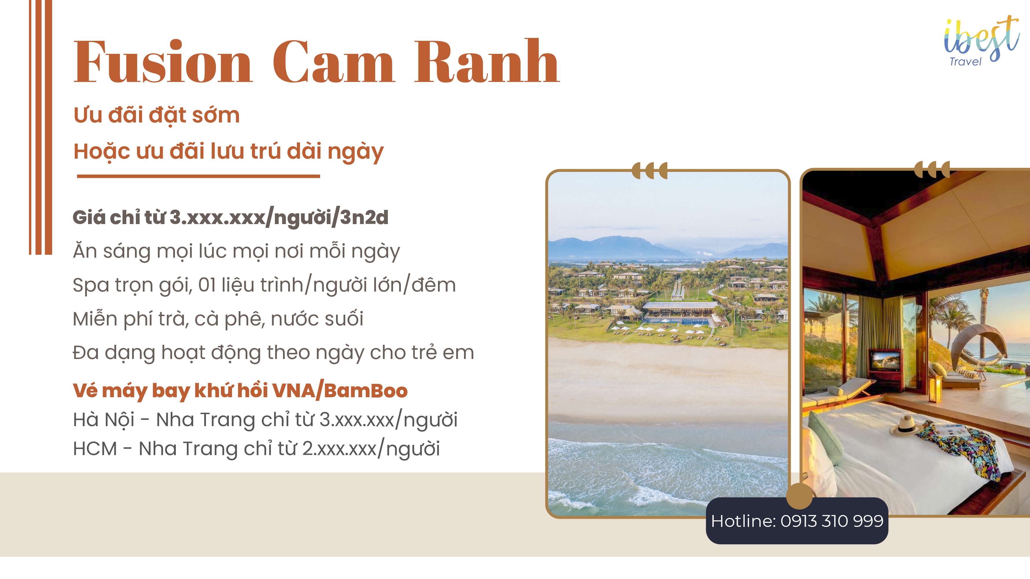 Trải nghiệm tại Fusion Resort Cam Ranh 